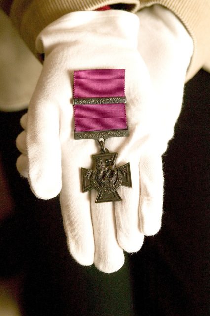 The actual specimen Victoria Cross medal that was approved by Queen Victoria in the nineteenth century Photo: Mike Weston ABIPP/MOD