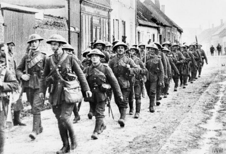 The Bedfordshire Regiment marching to the Somme, July – November 1916.