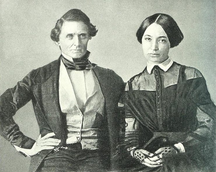 Wedding photograph (a daguerrotype) of Jefferson Davis and Varina Howell, 1845