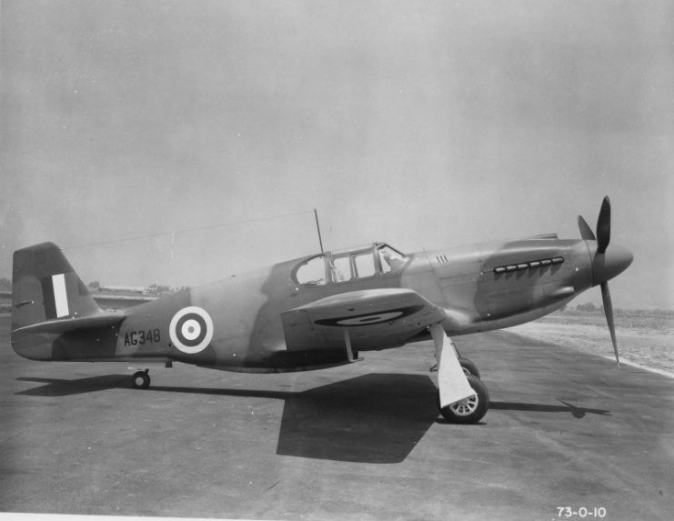 Camouflaged Mustang Mk.I AG348 Mines Field 9 Jun 1941.