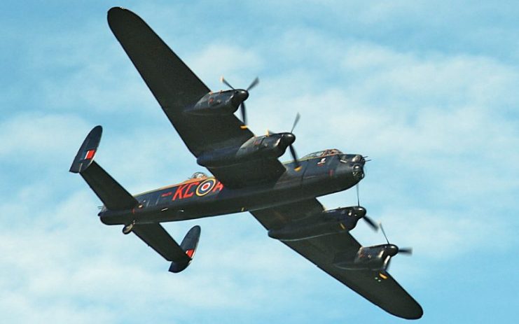 Lancaster bomber over Cowes in May 2013