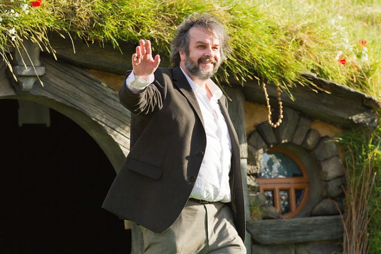 Peter Jackson on the set of the Hobbit