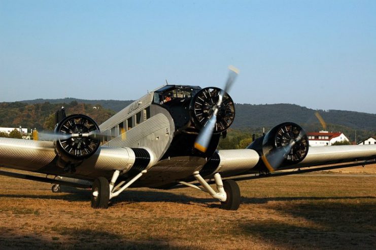 Flugplatz Bensheim – Junkers Ju-52 – HB-HOS. Photo: Radosław Drożdżewski / CC BY-SA 4.0