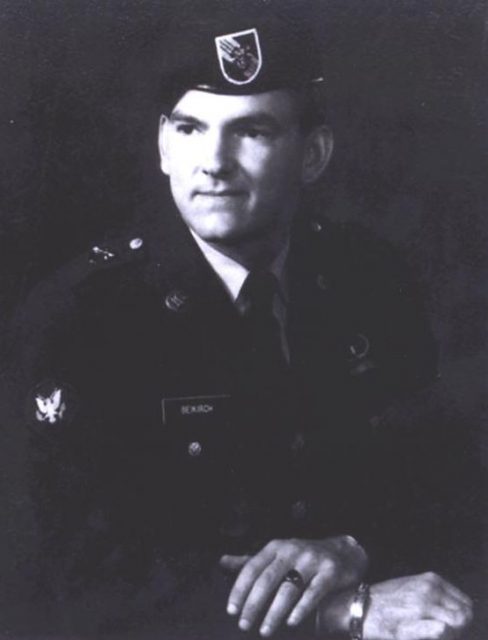 Gary as an official Green Beret, a few days before he left for Vietnam. As a medic, he was a specialist fourth class, US Army, Company B, Fifth Special Forces Group. (He would eventually become a sergeant.)