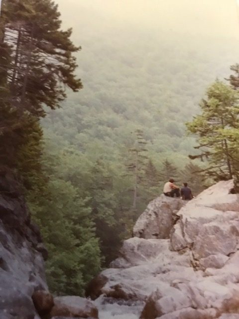 No photographs exist of the cave that Gary lived in. In latter years, Gary returned several times to the spot, sometimes with friends. Note the ruggedness of the terrain. Gary describes the wilderness as his professor, teaching him how to live.