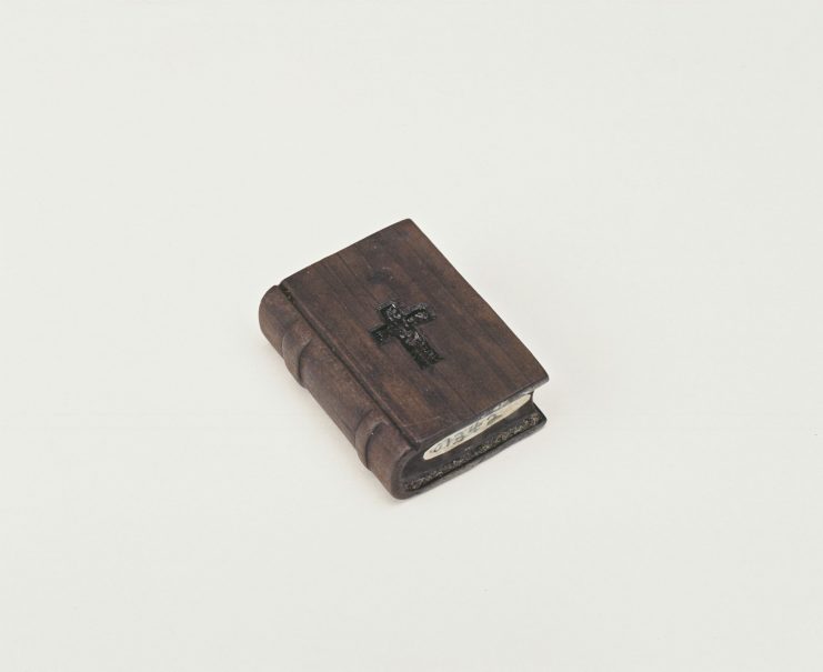 Hand-carved wooden Bible token