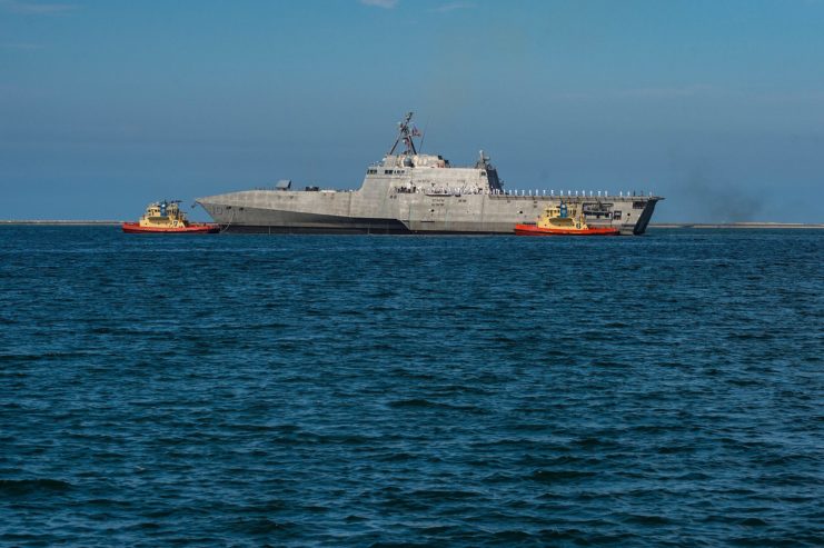 The U.S. Navy littoral combat ship USS Gabrielle Giffords