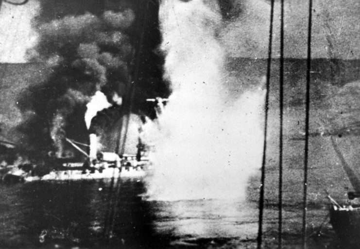 The sinking of Bretagne