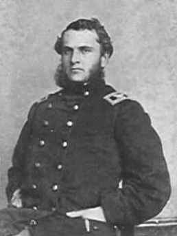 Strong Vincent, mortally wounded while successfully leading his brigade during the fighting at Little Round Top on the second day of the Battle of Gettysburg, and died five days later.