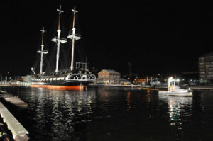 A Boomin Beaver assisting the USS Constitution out of her dry dock. Courtesy of Naval History & Heritage Command Detachment Boston/James Almeida