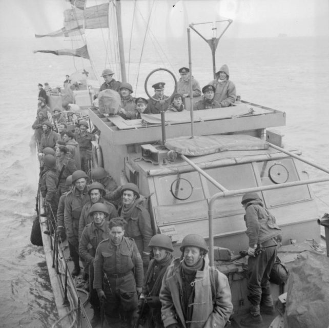 The men of C Company on their arrival on Portsmouth, the morning after the raid.