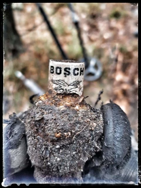 One of the pieces found from the destroyed aircraft. Image by Śląska Grupa Eksploracyjna/Facebook.