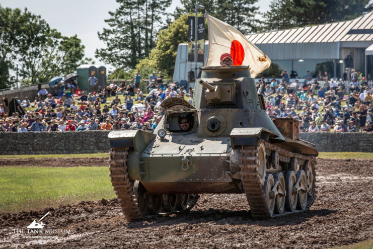 Oliver Barnham’s restored Ha-Go running at TANKFEST 2019. The Tank Museum.