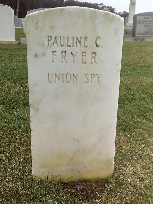 Pauline Cushman's gravestone at Presidio National Cemetery