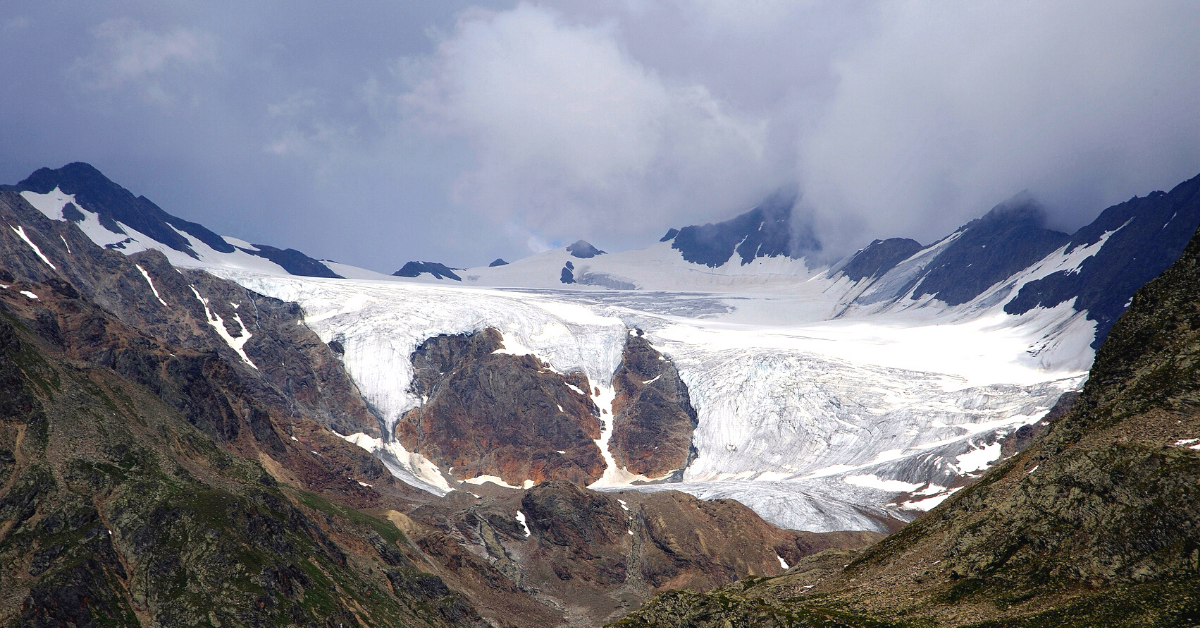 Dosegù Glacier in Stelvia National Park, Italy.