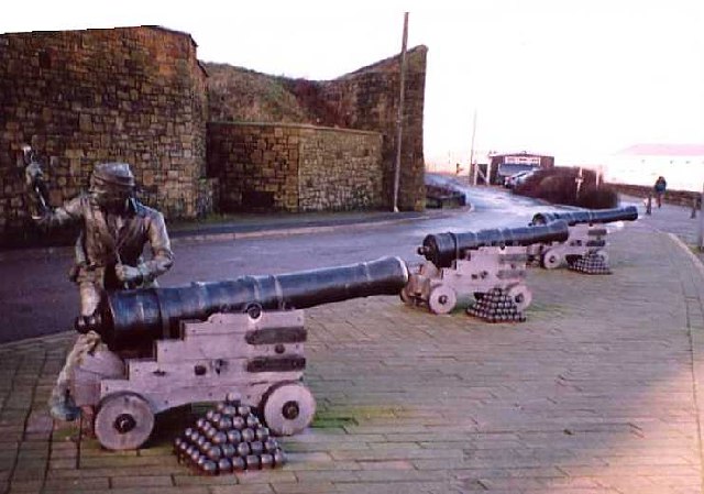 A sculpture in Whitehaven commemorates John Paul Jones's raid.