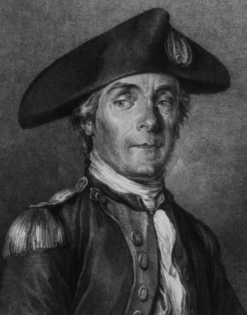 A print shows John Paul Jones, by J.M. Moreau & J.B. Fosseyeux.