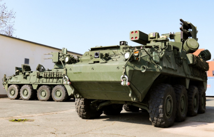 The 5th Battalion, 4th Air Defense Artillery Regiment (5-4 ADA), 10th Army Air and Missile Defense Command, is the first unit in the Army to receive the Mobile Short Range Air Defense (M-SHORAD) system.