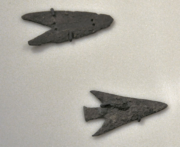 Two arrowheads found at Troy