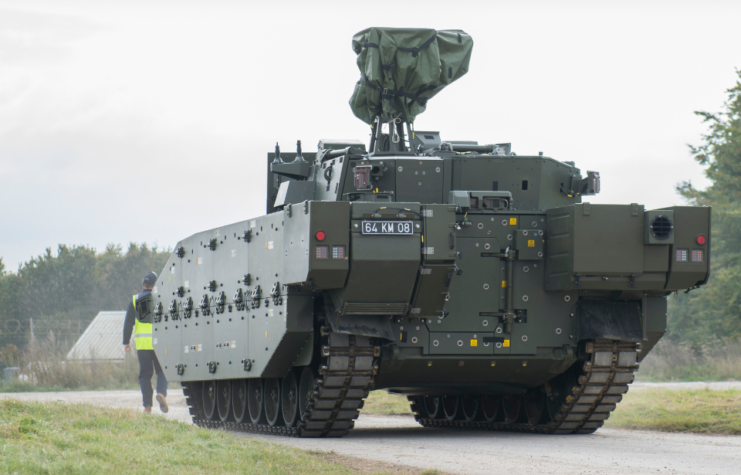 Pictured is the new AJAX Armoured Vehicle at a 3 Div Combined Arms Manoeuvre Demonstration held at Knighton Down, Salisbury Plain Training Area.
