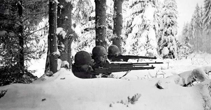 US infantrymen in Battle of the Bulge