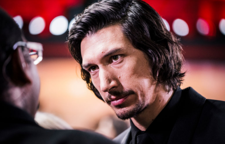 Adam Driver attends the European Premiere of Star Wars: The Last Jedi