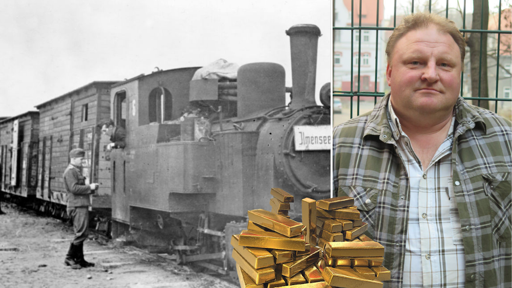 Ilmensee-Express train + Piotr Koper + a pile of gold