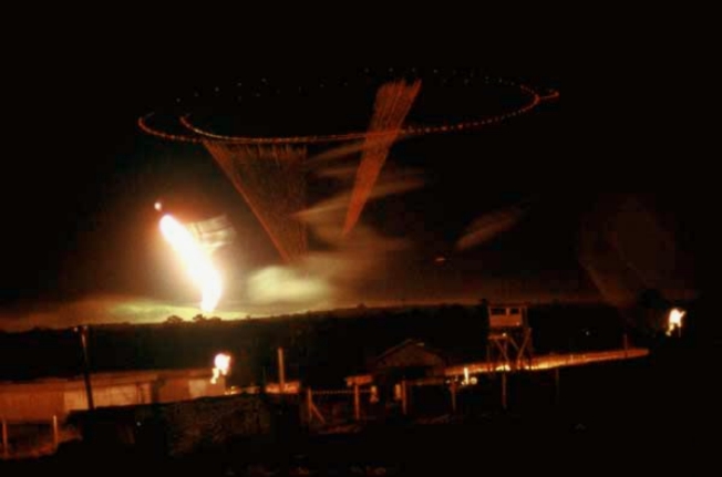 Night attack using an AC-47 Spooky 