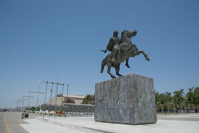 Statue of Alexander the Great on a horse