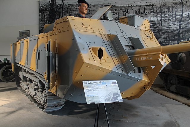 Saint-Chamond tank on display