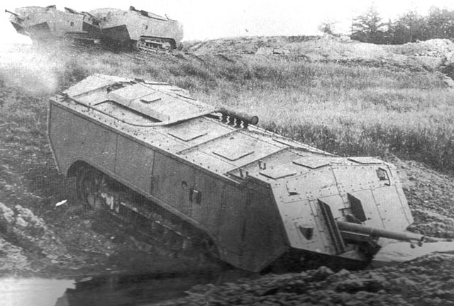 The tank on the battlefield