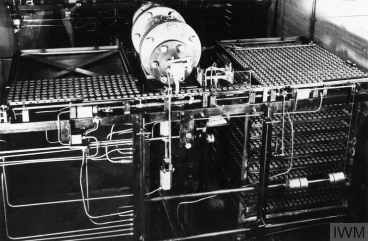 View of the charging machine developed at Porton Down