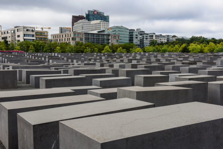 Concrete slabs of the Holocaust memorial