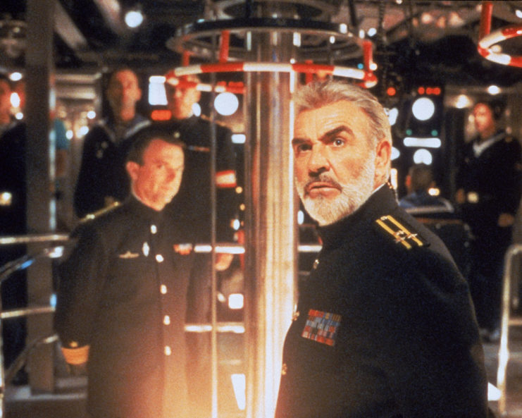 Sean Connery in a movie still from 'The Hunt For Red October' 