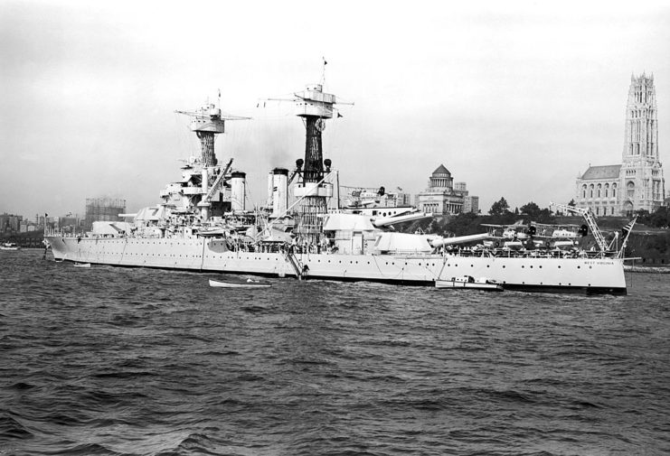 USS West Virginia at sea