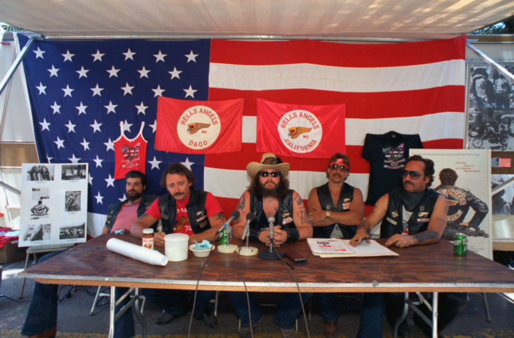 Members of the Hells Angels Hold a Press Conference in San Diego