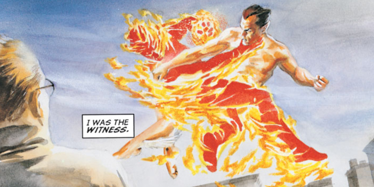 Marvel's original heroes, Namor and Human Torch, do battle