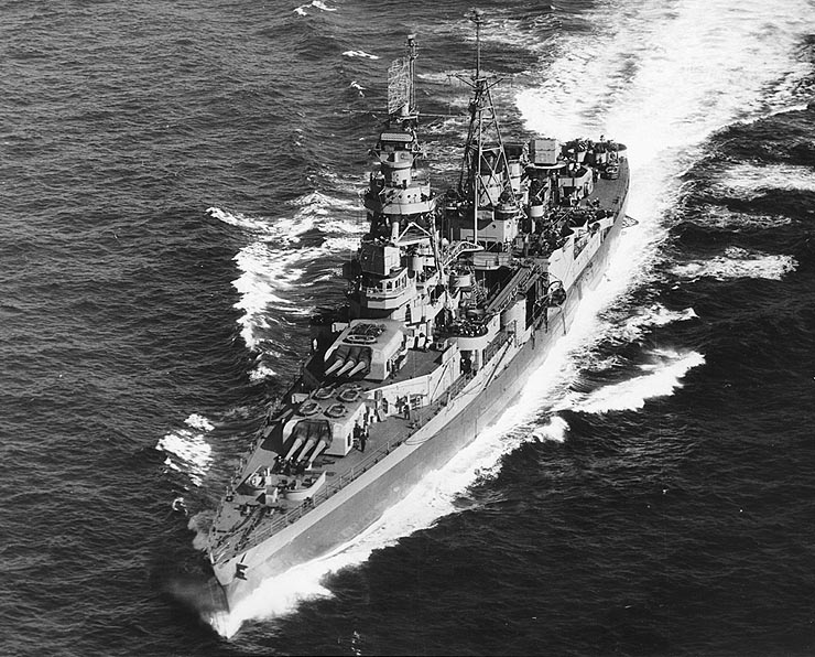 USS Augusta (CA-31) at sea
