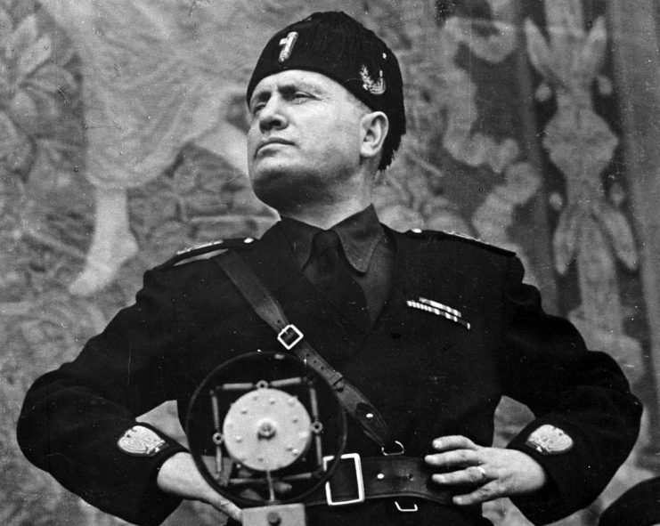 Benito Mussolini was removed as Italy's Prime Minister after soldiers lost their faith in him 