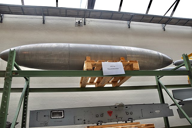 Napalm bomb on display