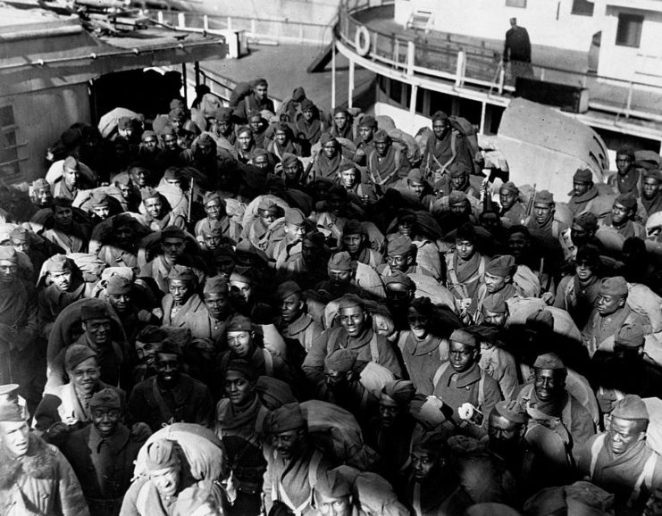 African-American troops onboard the Transport Louisville