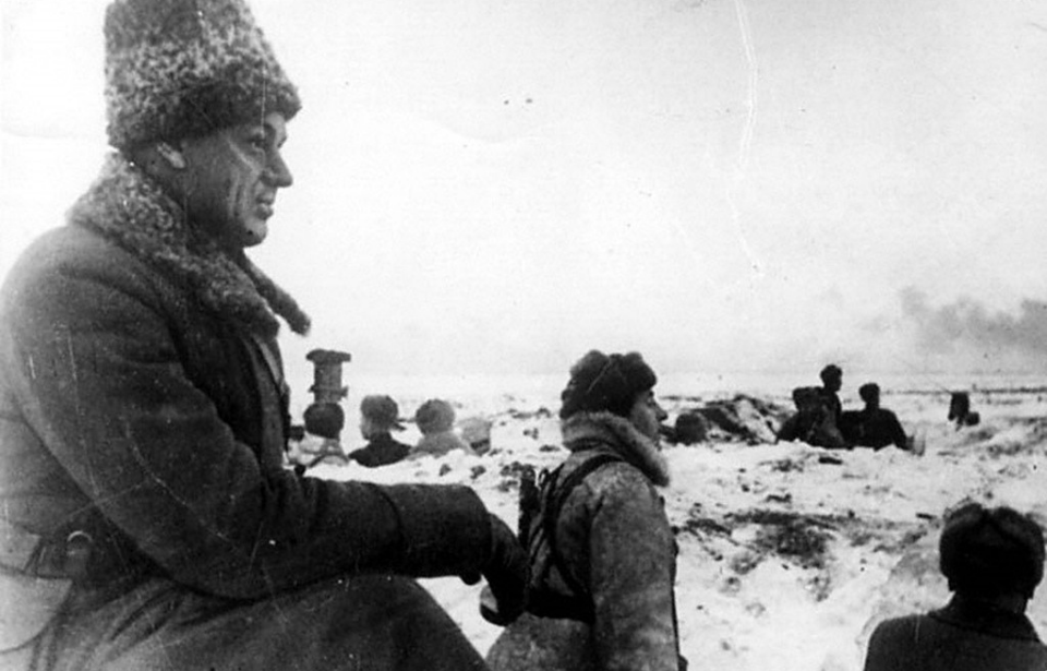 Konstantin Rokossovsky dressed in winter gear