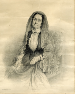 Lithograph of Eliza Jumel- Aaron Burr's second wife 