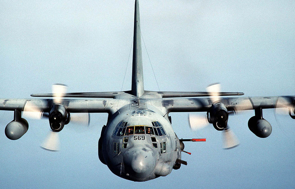 Lockheed AC-130 in flight