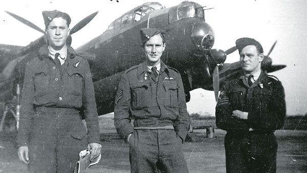Sergeant Higgins, Sergeant O'Niell and Flight Sergeant Ryall of the fated Lancaster Bomber