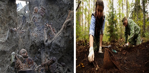 Russia's Volunteer Body Hunters and the Grave Sites they're able to dig up.