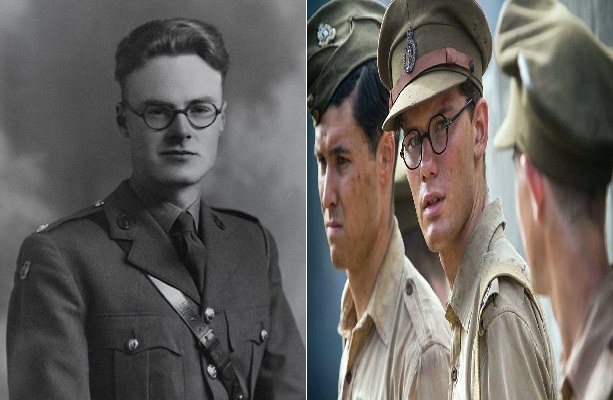 Young Eric Lomax before the war and Jeremy Ervine as Young Eric Lomax in the movie