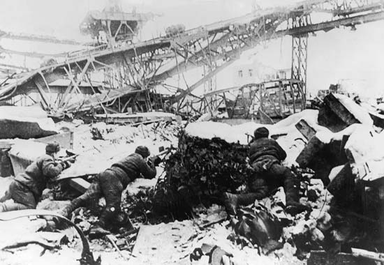 Battle of Stalingrad, seen as the bloodiest fights in WWII, and perhaps, in whole history of war.