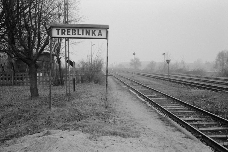 1988, Poland --- The discontinued railroad stop at the village of Treblinka once saw the deportation transports pass through on their way to-1247990