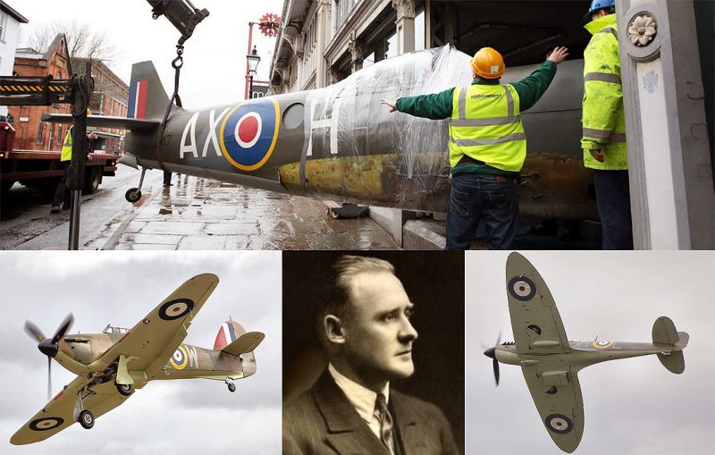 A surviving Spitfire is broken down to be transported to RAF Museum